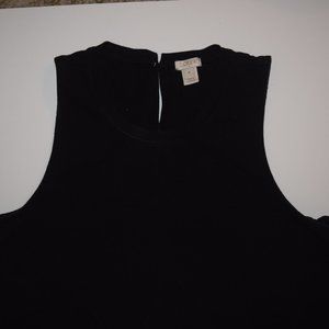 J. Crew Black Tank Top with Fancy Detailing
